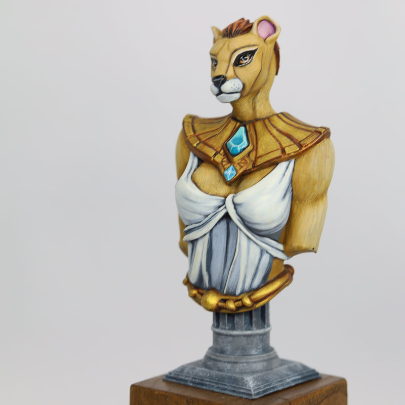 Tabaxi Catfolk Bust | Lioness Bust - Gilded Lion Miniatures